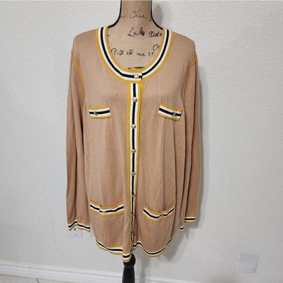 TALBOTS Super Soft Academia Cashmere blend Cardigan sweater plus size 3X NEW!!! - Picture 2 of 8